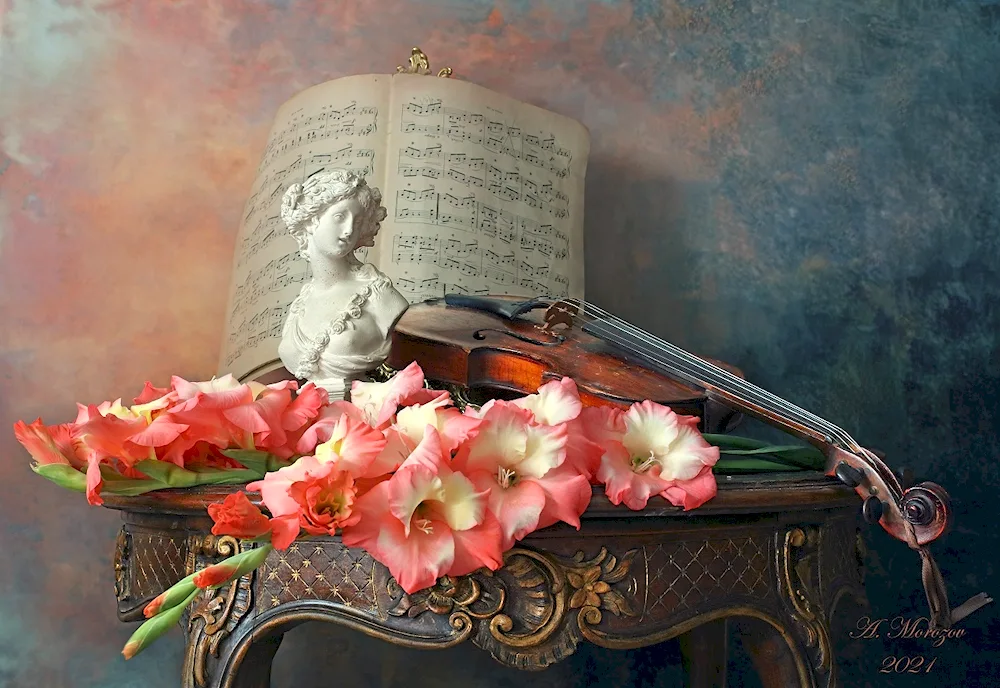 Andrei Morozov still life with violin