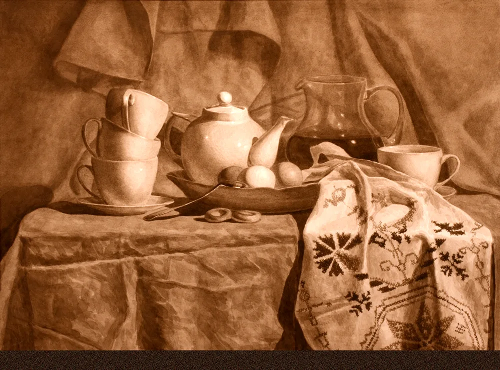 Sergei Andriyaka still life with grapes