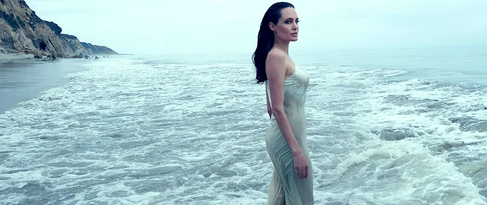 Angelina Jolie on the beach