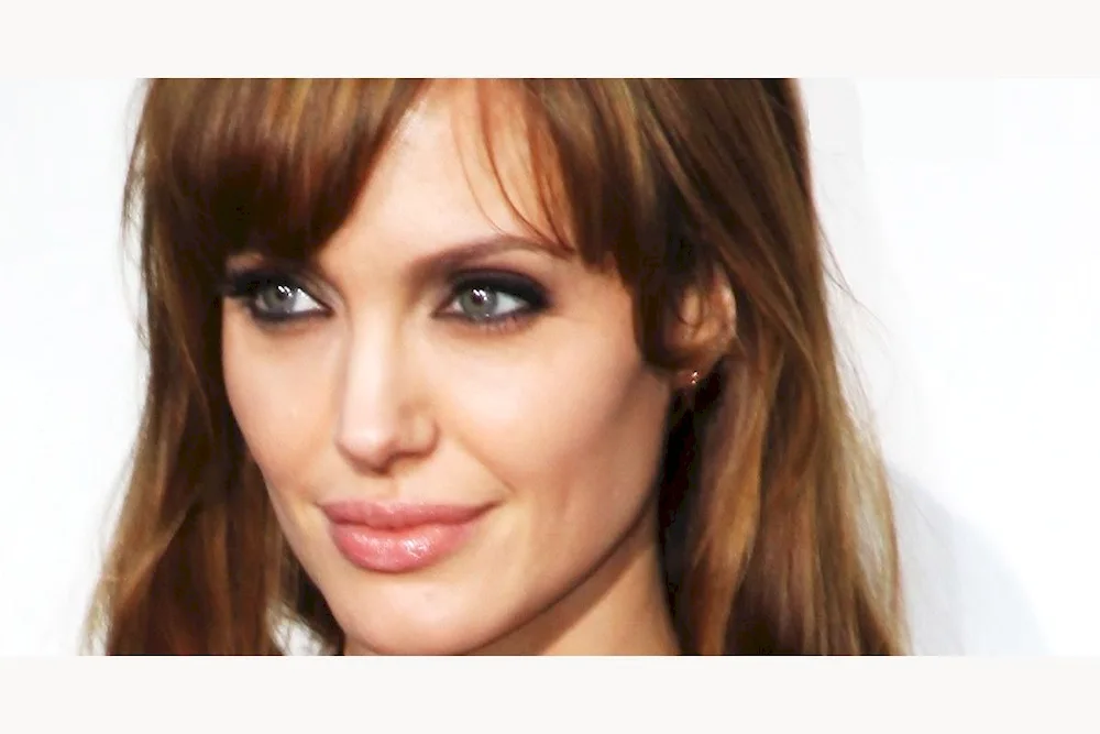 Angelina Jolie with bangs