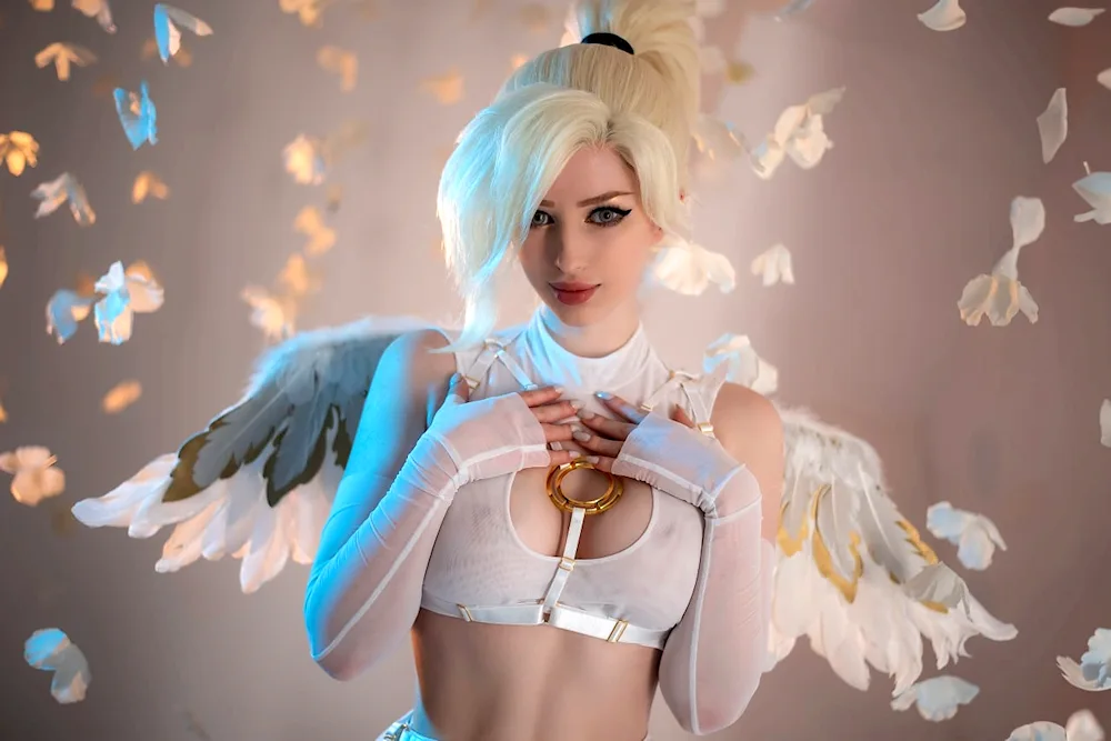 Angel cosplay from Overwatch