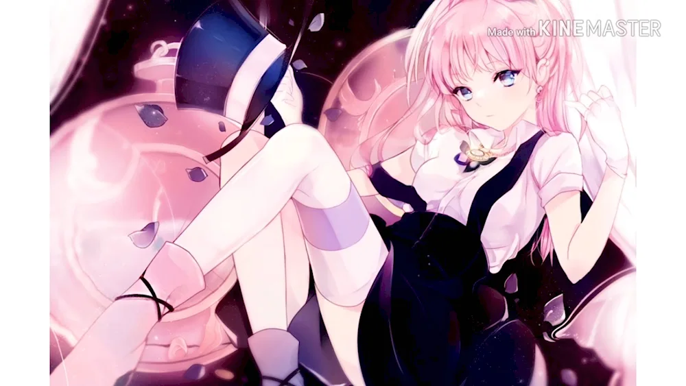 Anime girl with pink hair