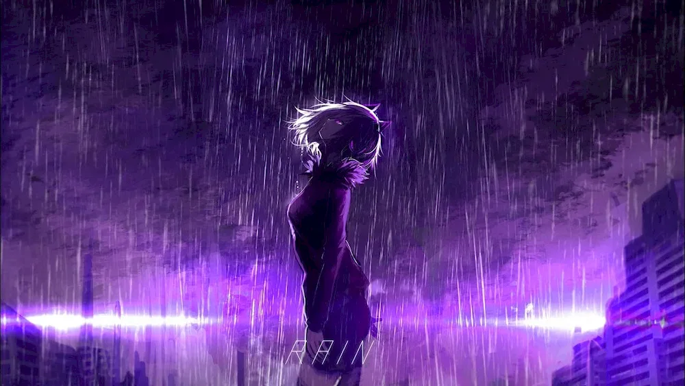 Anime rain