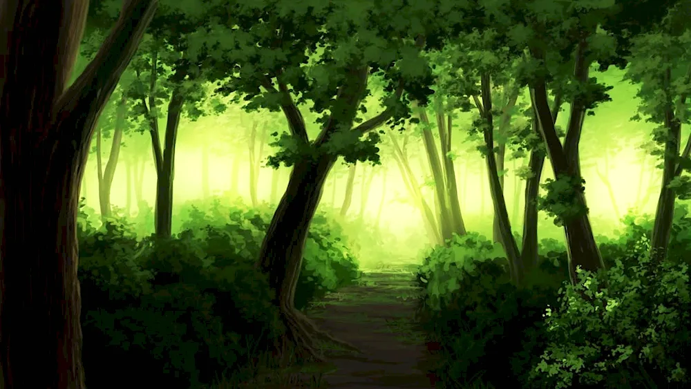 Anime forest background