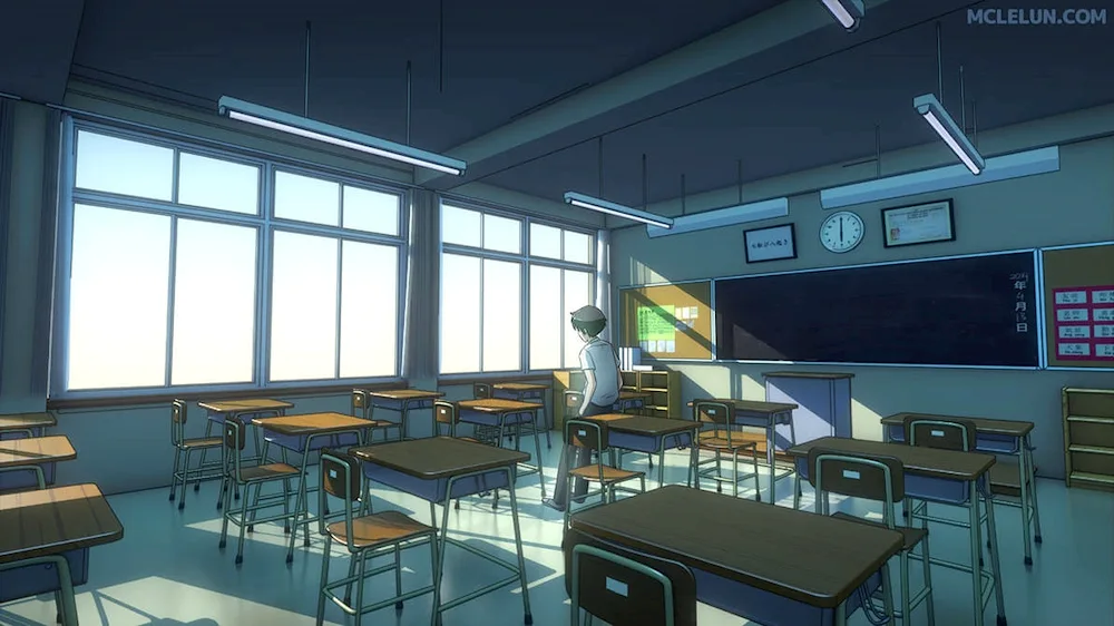 Anime school background