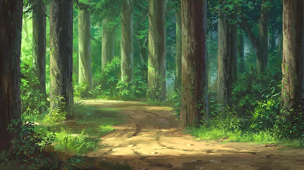 Anime forest background