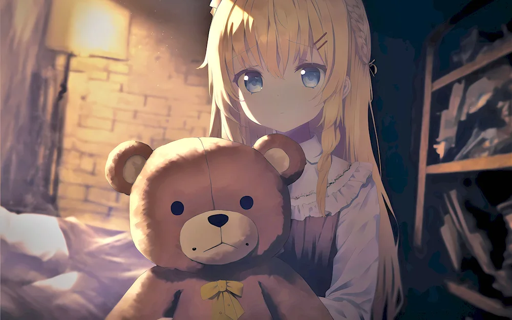 Girl and bear