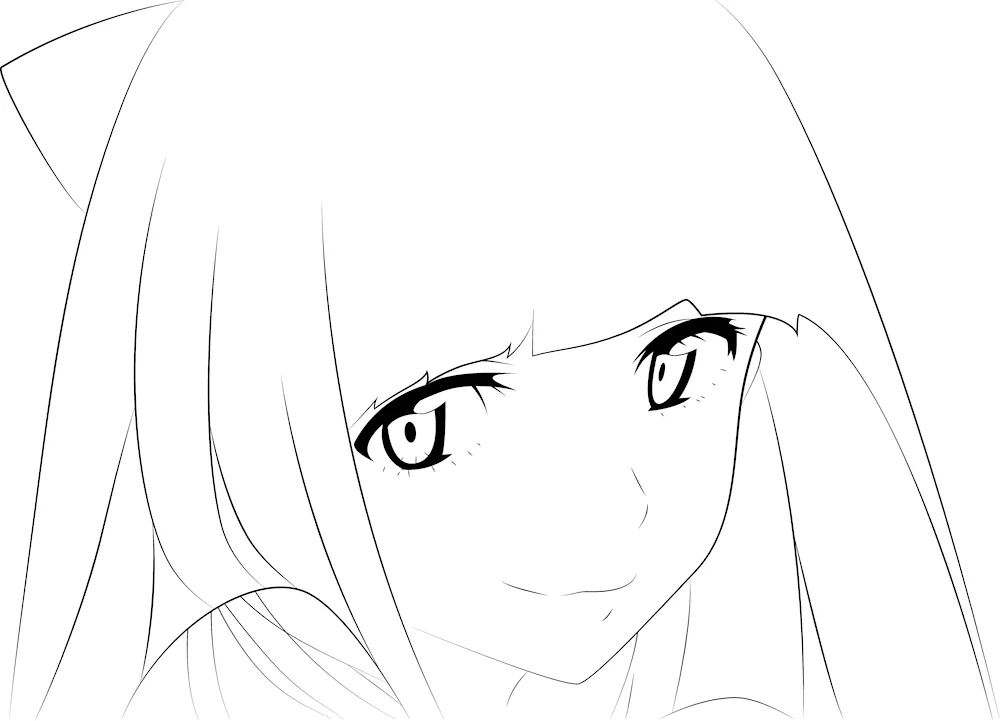 Anime drawings in pencil