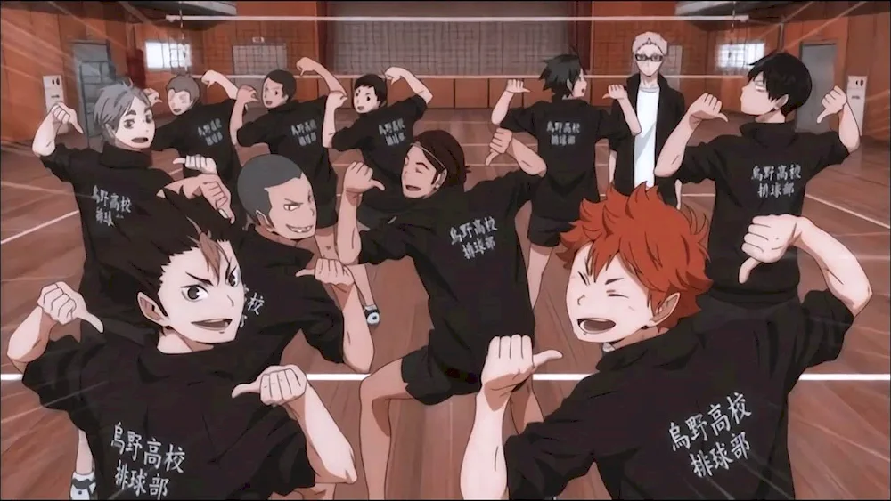 Anime volleyball characters Karasuno