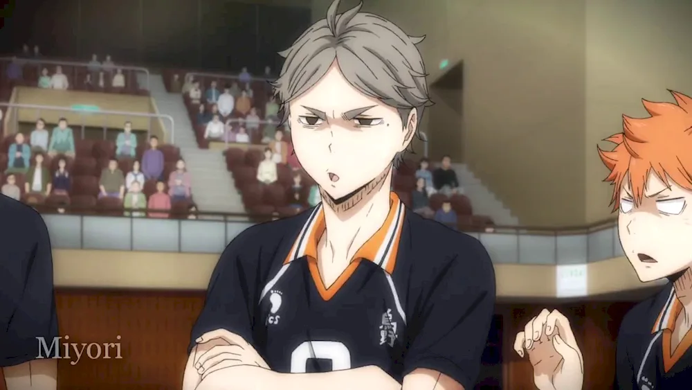 Anime volleyball Sugawara