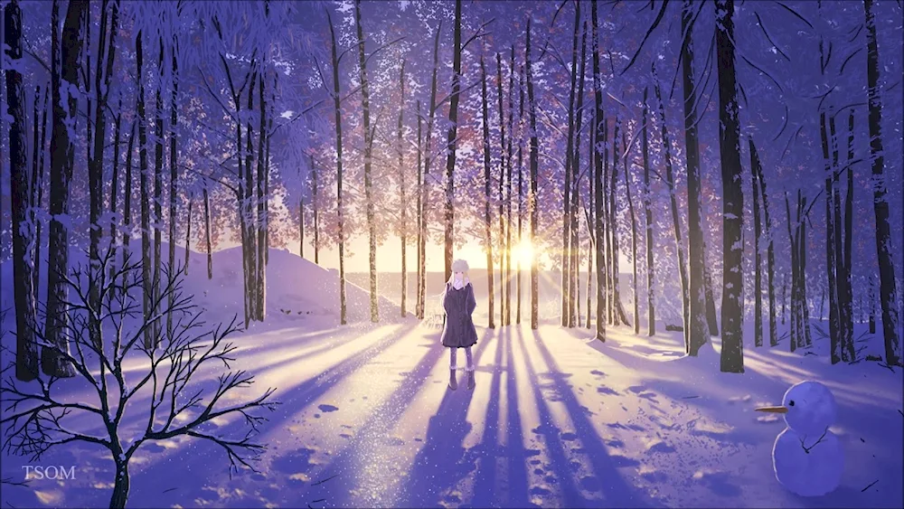 Hearts in the snow