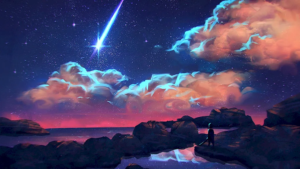 Anime Starry Sky by Makoto Shinkaya