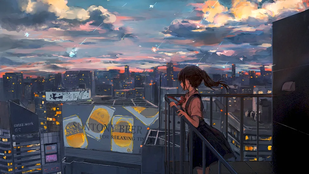 Makoto Shinkai sunset