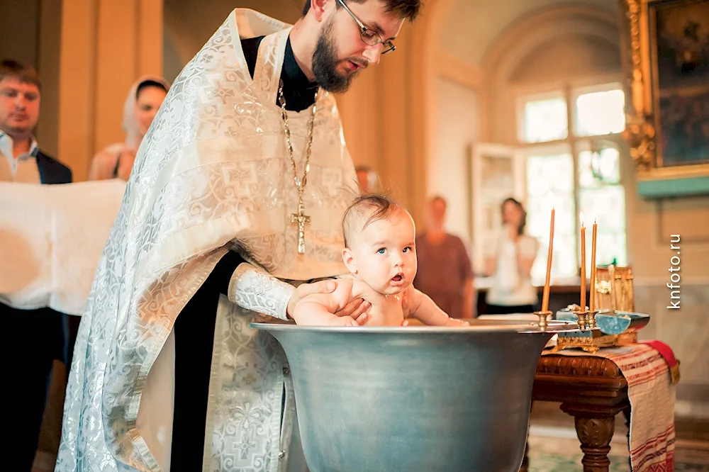 Baptismal bathing naked