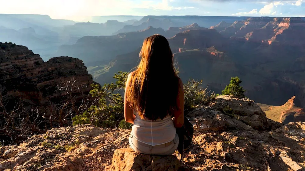 Girl with back