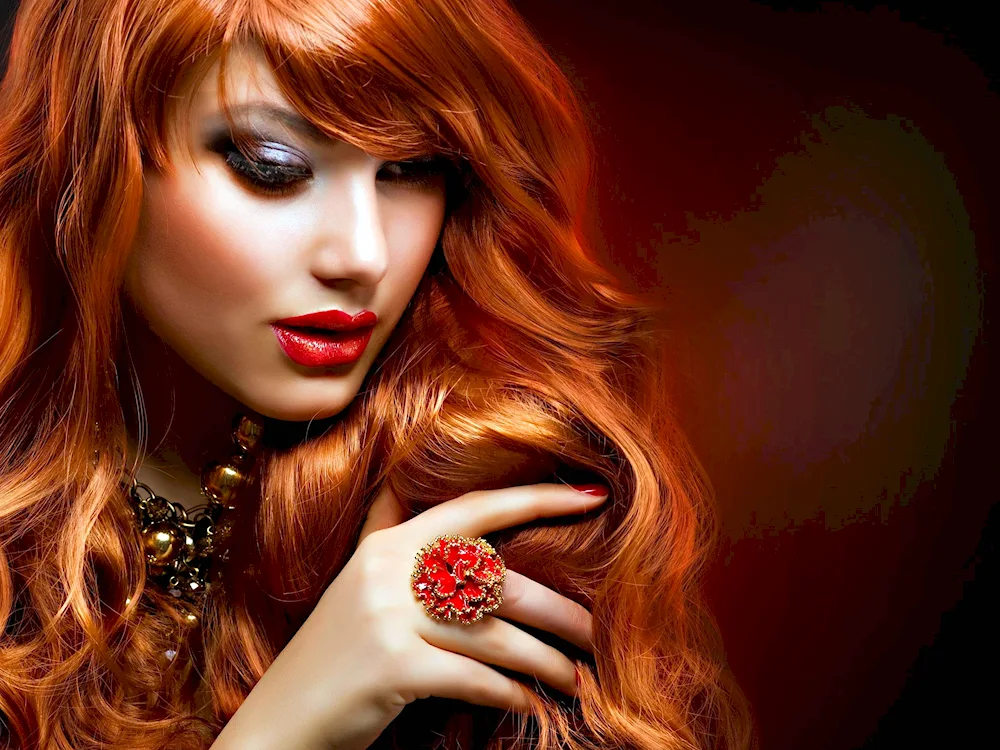 Luxurious red hair