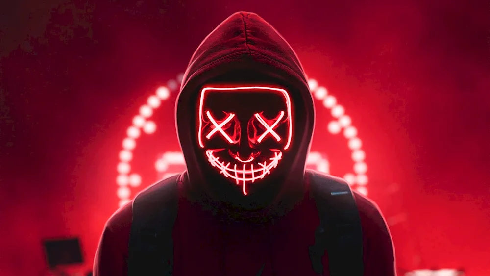 Neon Mask Mask Anonymous