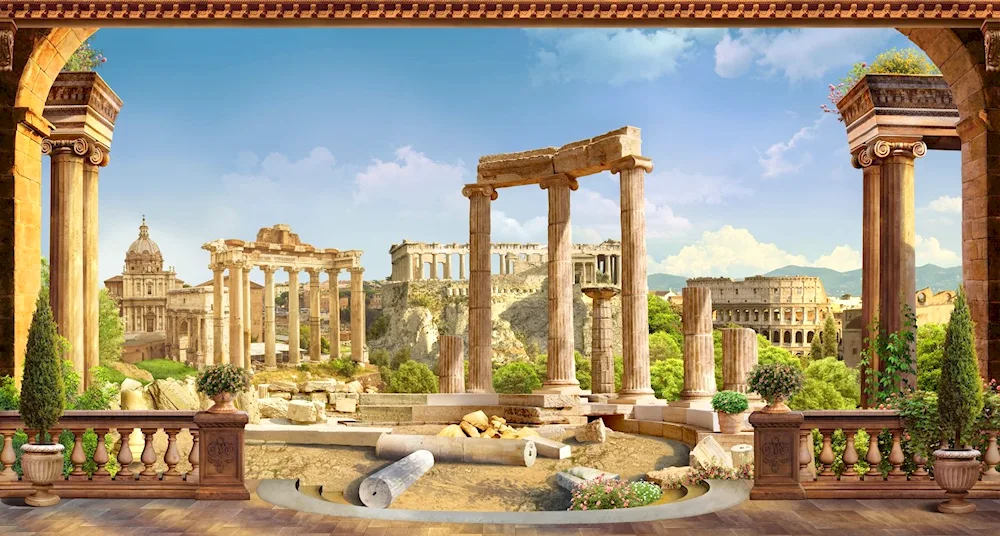 Antique style ancient Greece Rome