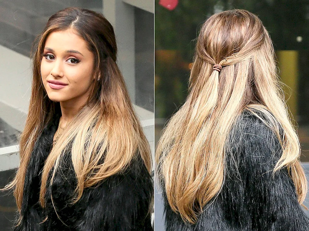 Ponytail and loose hair