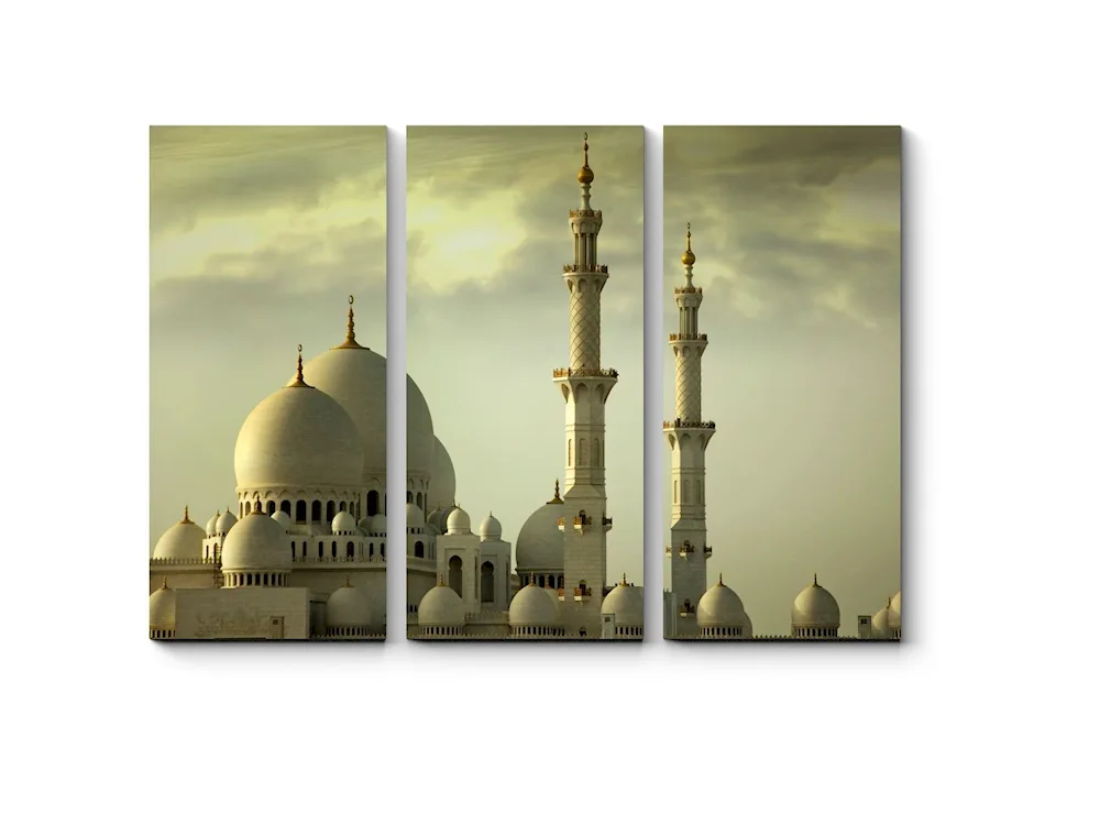 Architecture of Islam Mosque in Abu Dhabi