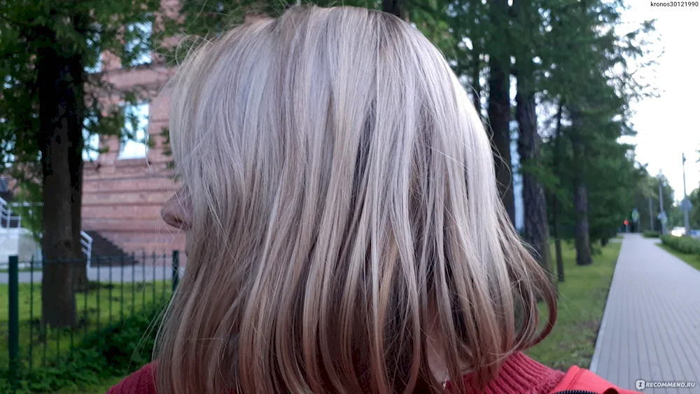 Arctic blond on blonde hair