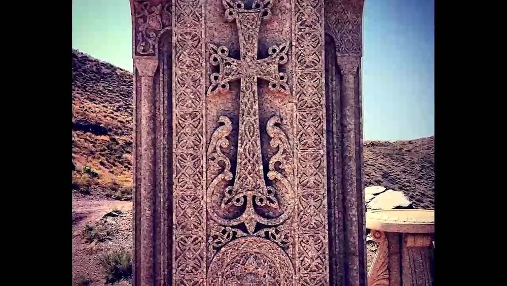 Armenian stone cross of khachkar