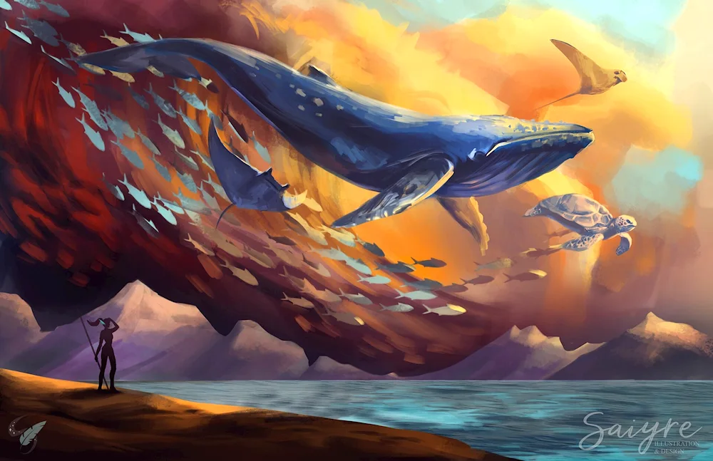 Sky whale. Genshin