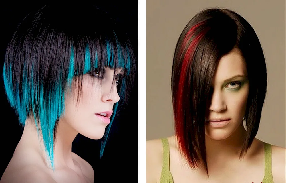 Bright hair colouring for short hair