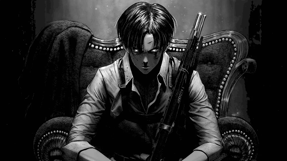 Anime Attack of the Titans Levi in Blood