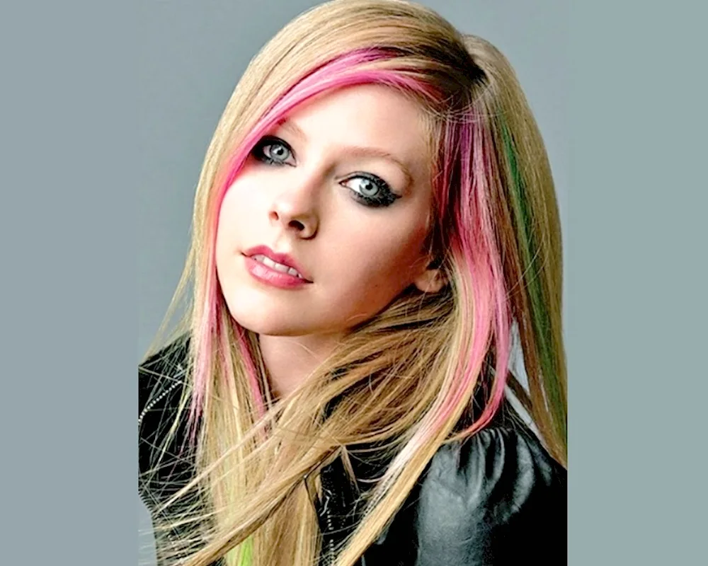 Blond with pink strands