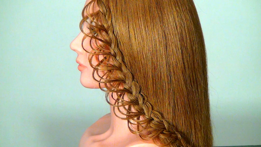 An openwork braid hairstyle