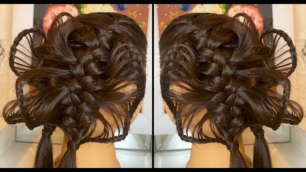 A fishnet hairstyle