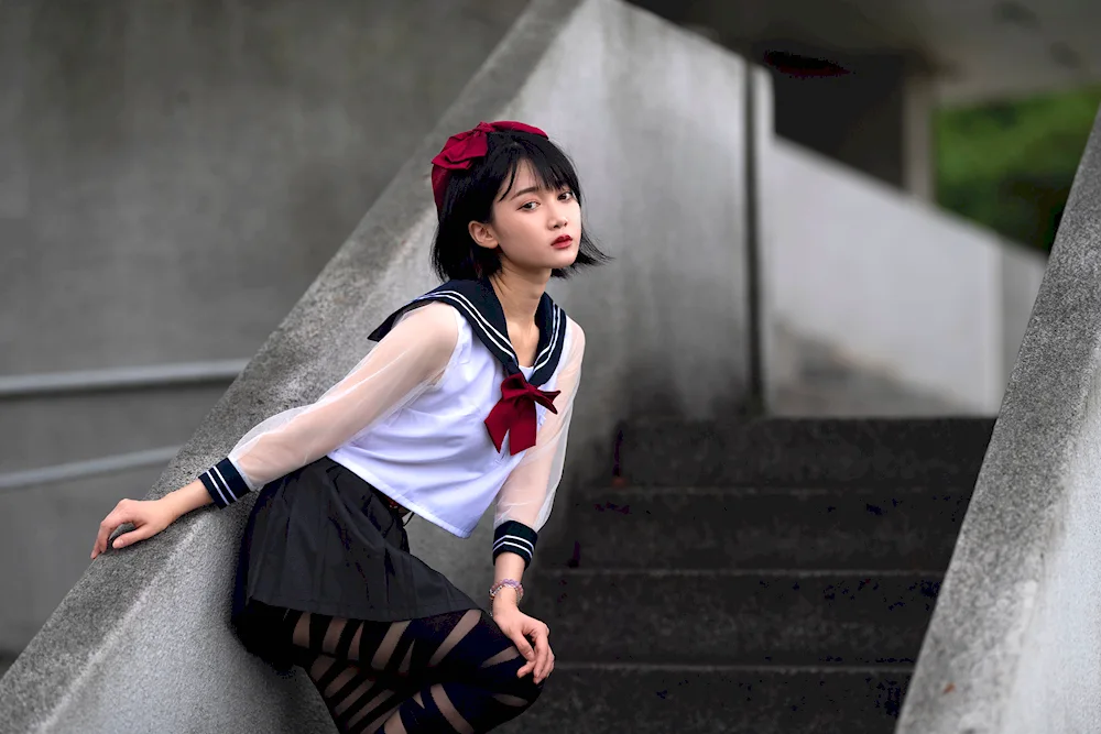 Asian girls in tights