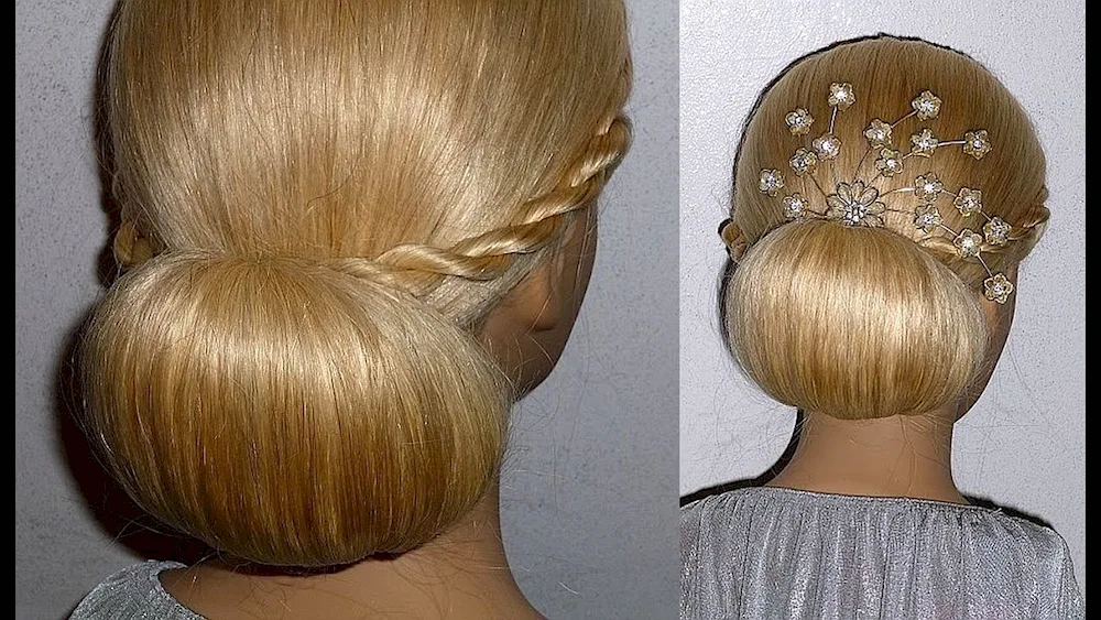 Bouffle bun hairstyle for girls