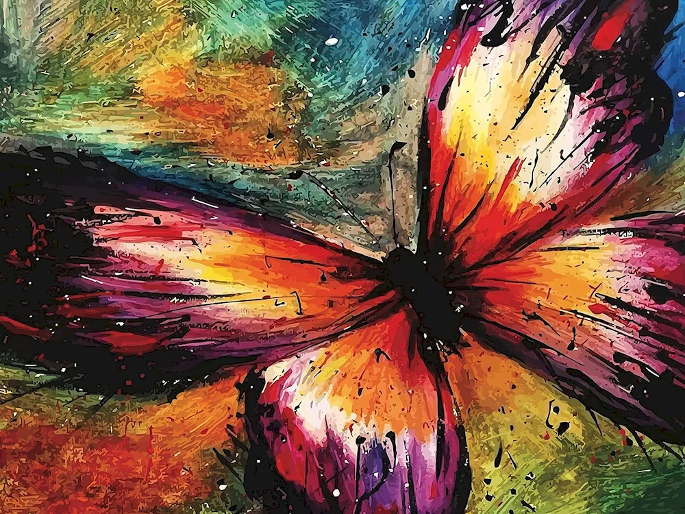 Butterfly peacock eye watercolour