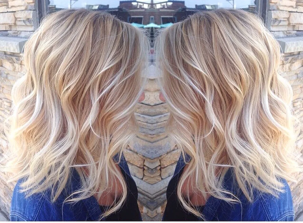 Balayage blond hair