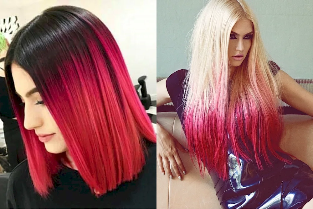 Fuchsia balayage