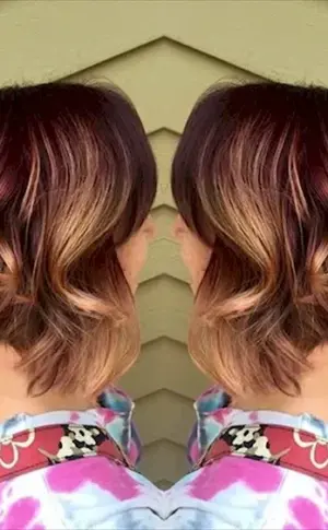 Caramel bob balayage