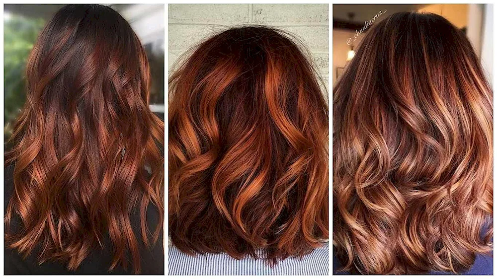 Balayage colouring for dark hair 2022