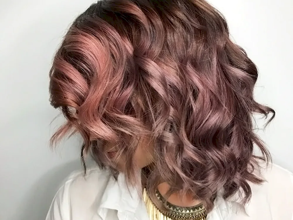Purple chocolate balayage