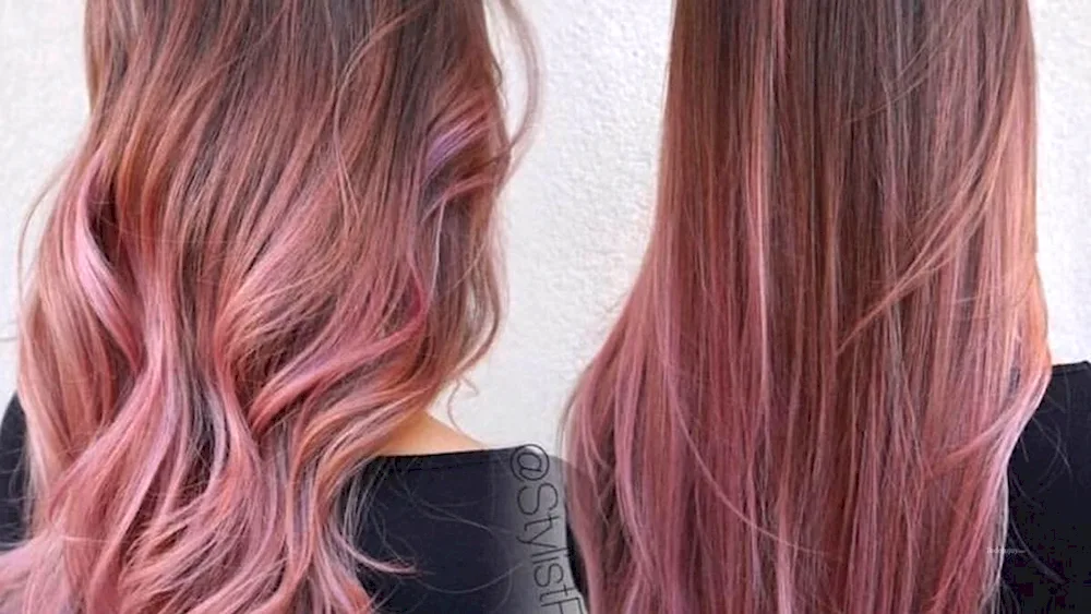 Pink hair colour