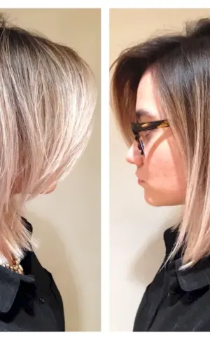 Balayage to bob bob bob