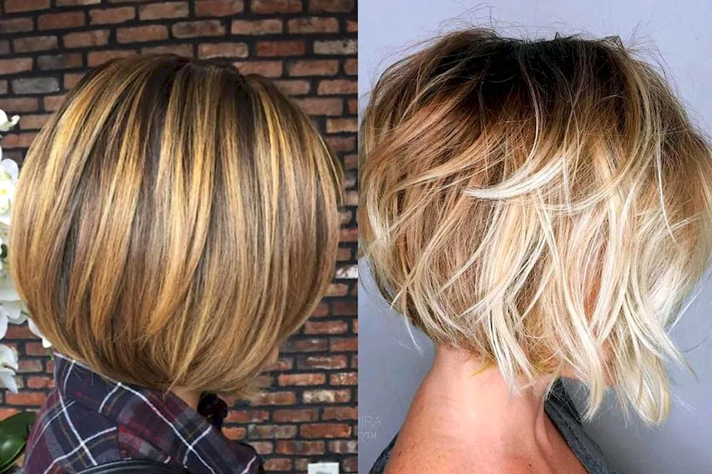 Balayage on a bob