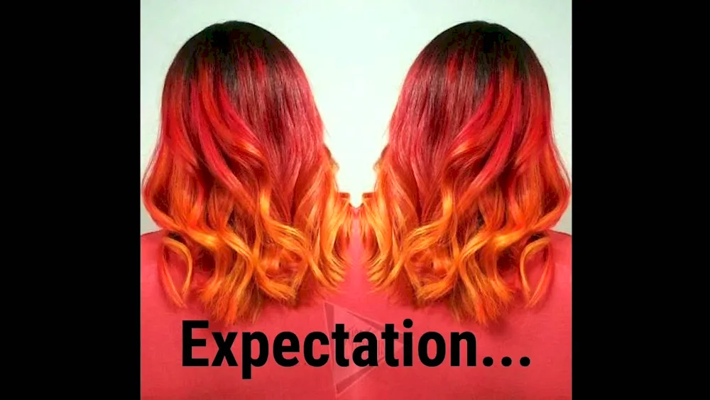 Balayage on red hair