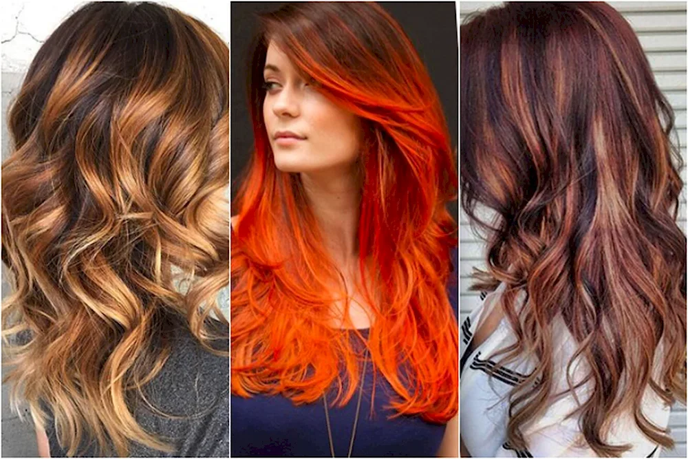 Balayage on red hair