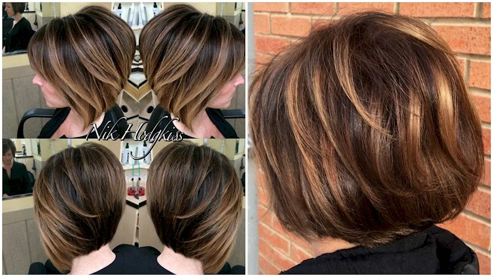 Balayage for bob haircut for dark hair