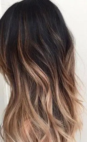 Balayage on dark hair 2018