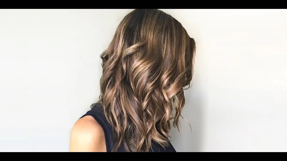 Stroke balayage for dark hair bob