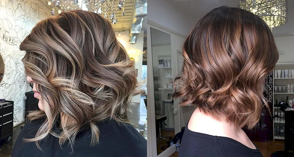 Balayage red. Bob