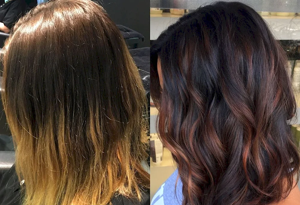 Balayage for medium dark hair